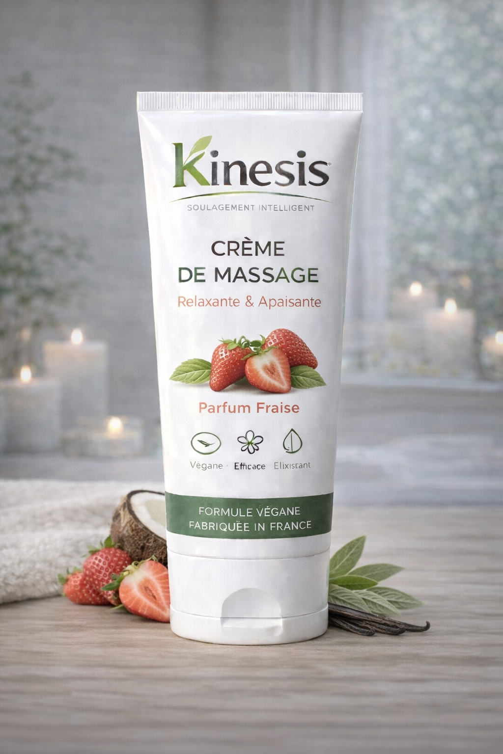 Crème de Massage Kinesis — Relaxante, Végane & Bio — Parfum Naturel Apaisant