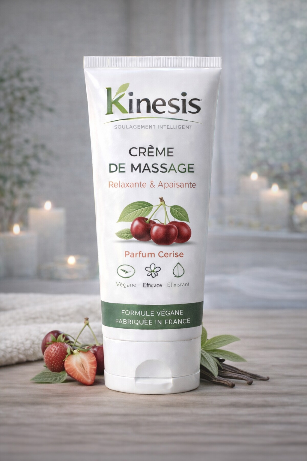 Crème de Massage Kinesis — Relaxante, Végane & Bio — Parfum Naturel Apaisant
