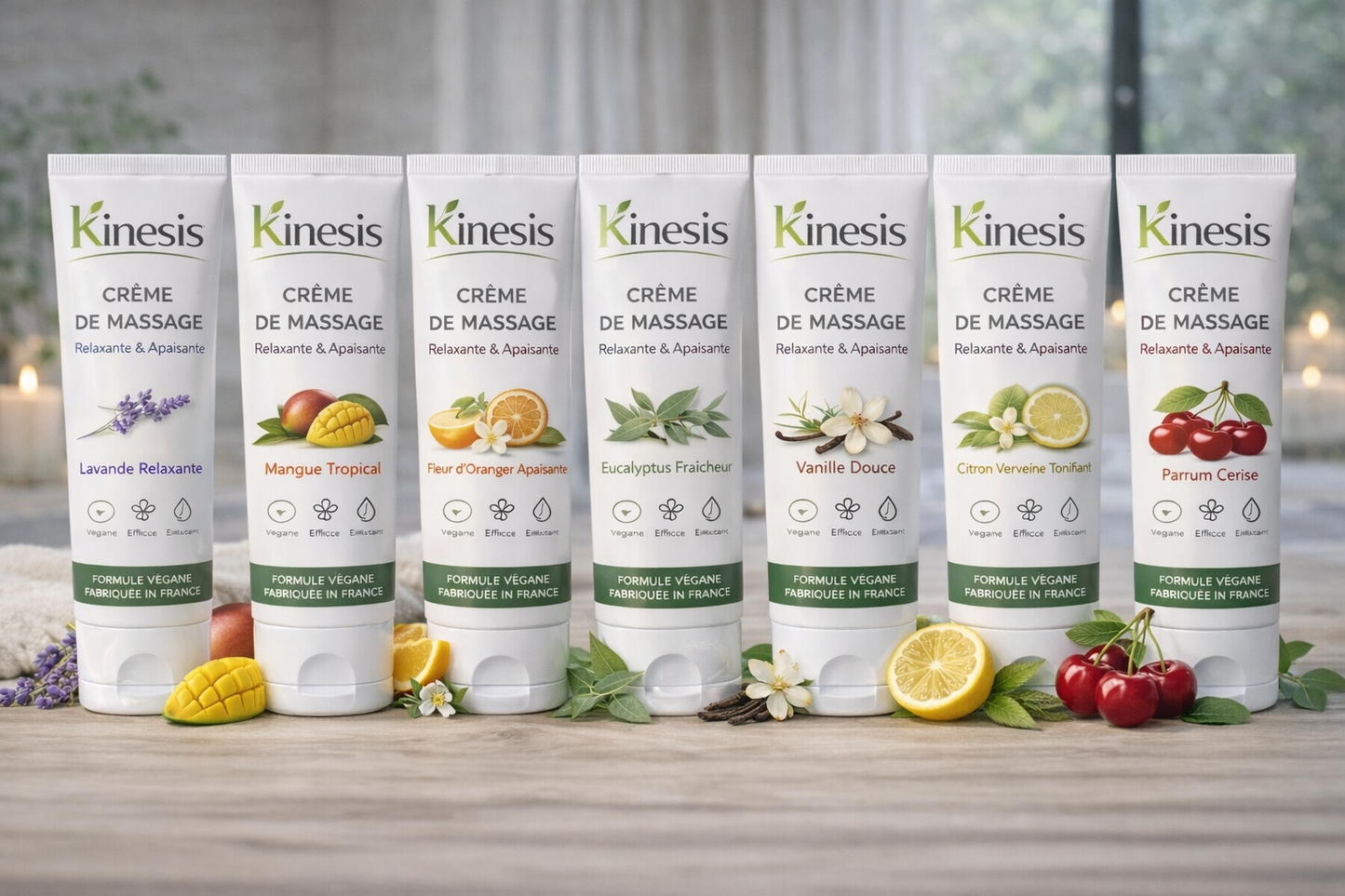 Crème de Massage Kinesis — Relaxante, Végane & Bio — Parfum Naturel Apaisant