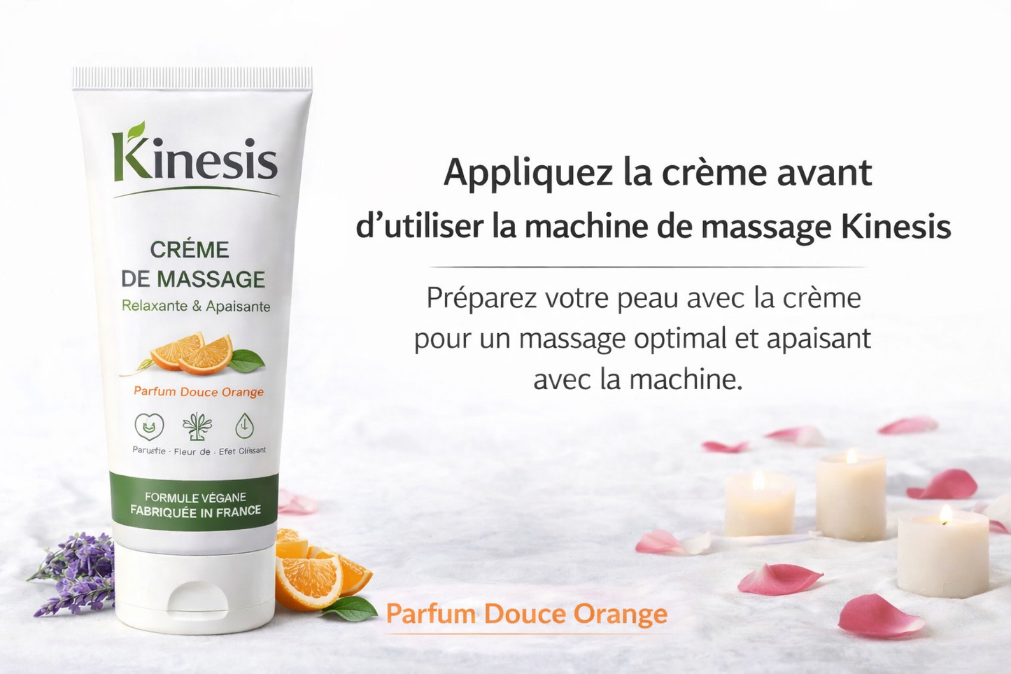 Crème de Massage Kinesis — Relaxante, Végane & Bio — Parfum Naturel Apaisant